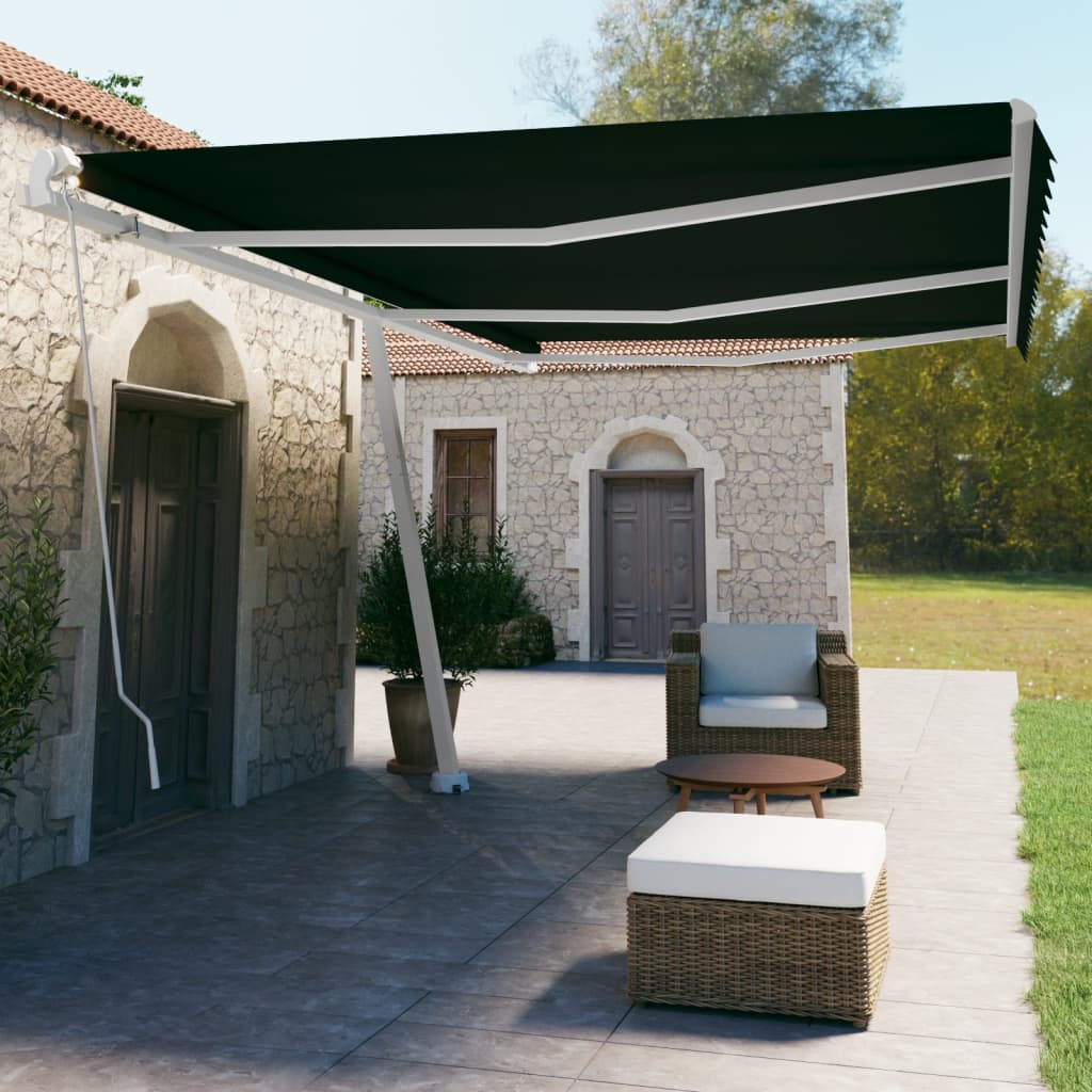 Vidaxl Luifel détaché étend manuellement l'anthracite 600x350 cm