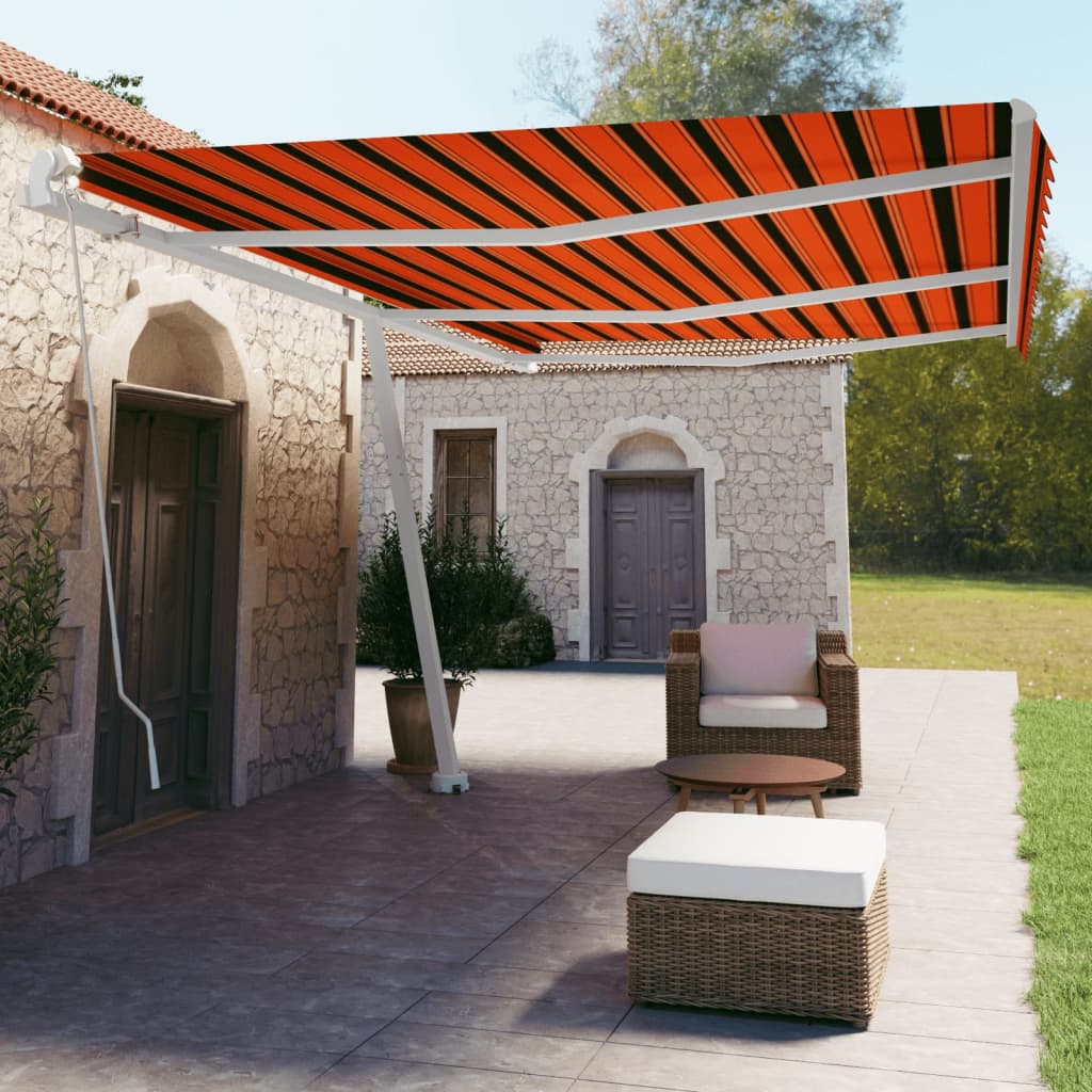 Vidaxl Laifel détaché retirer manuellement 600x350 cm Brown orange