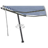 Vidaxl Laifel détaché étend manuellement 300x250 cm bleu et blanc