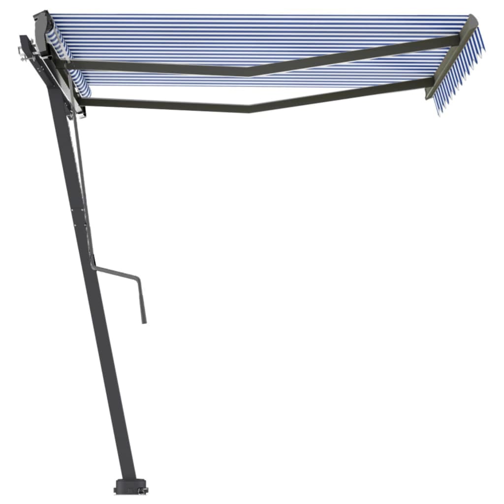 Vidaxl Laifel détaché étend manuellement 300x250 cm bleu et blanc