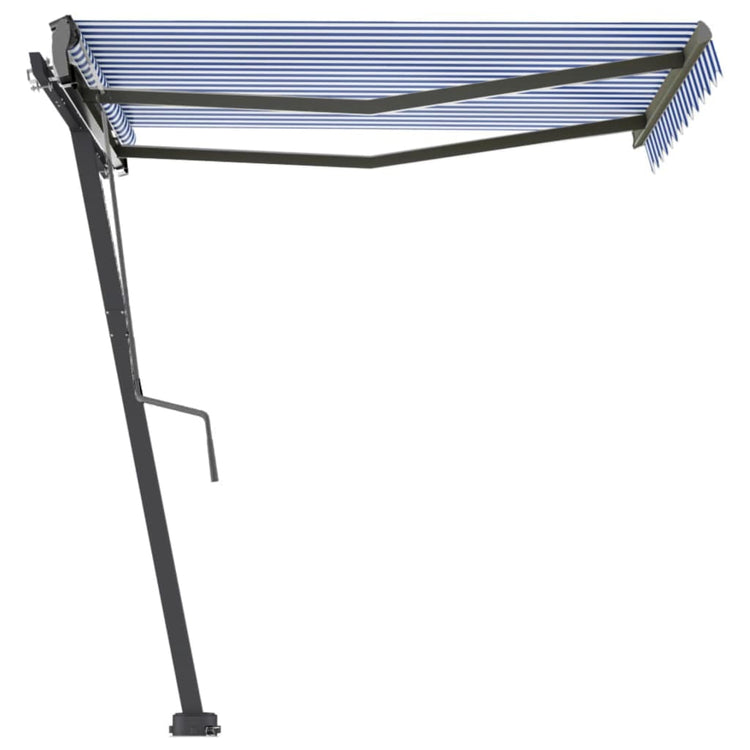 Vidaxl Laifel détaché étend manuellement 300x250 cm bleu et blanc