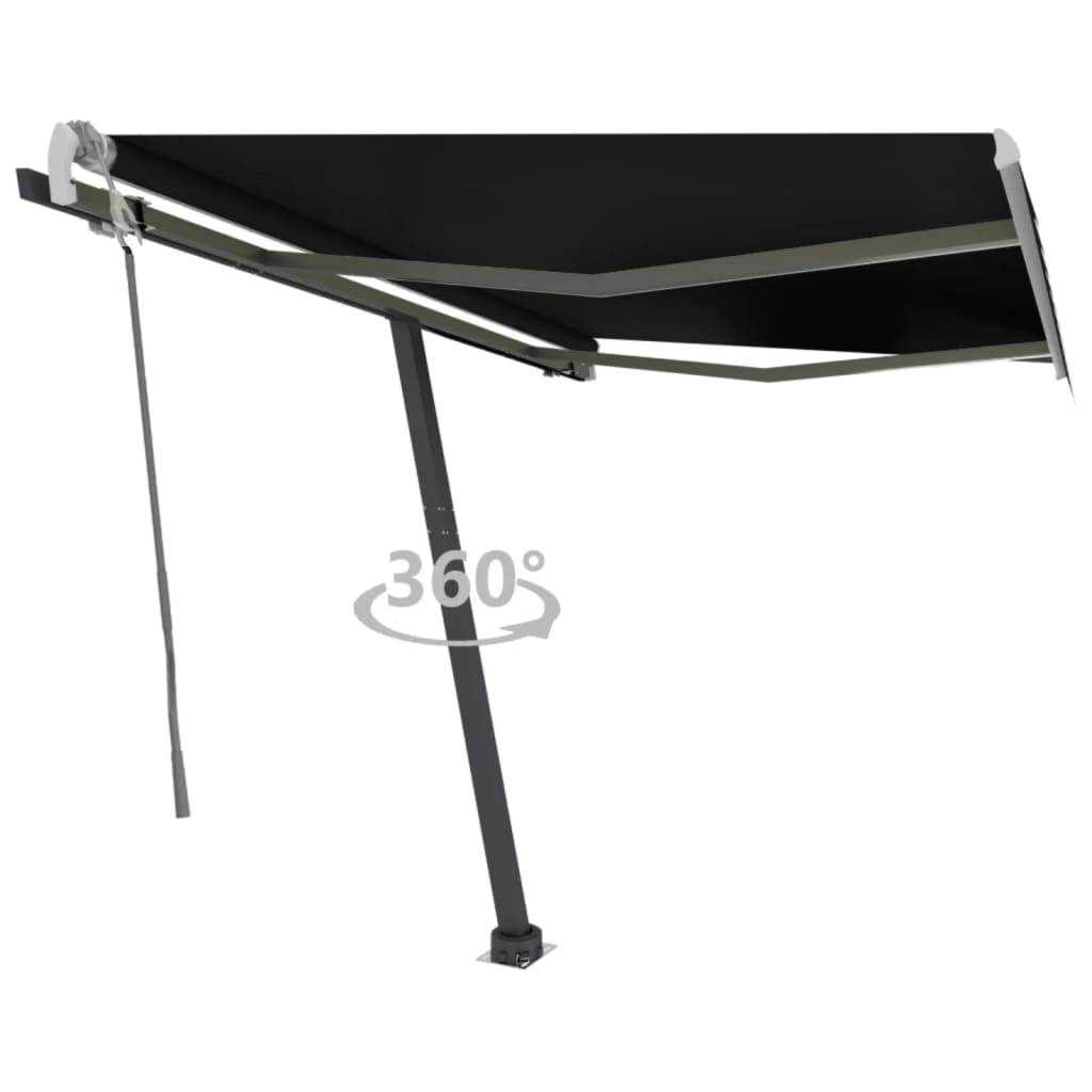 Vidaxl Luifel détaché étend manuellement l'anthracite 300x250 cm