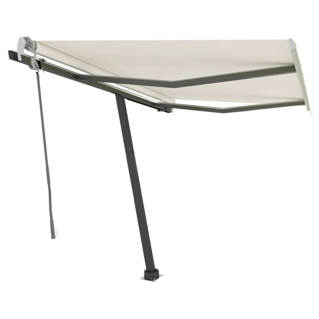 Vidaxl Luifel extensible manuellement avec la Crème LED 300x250 cm -Colored