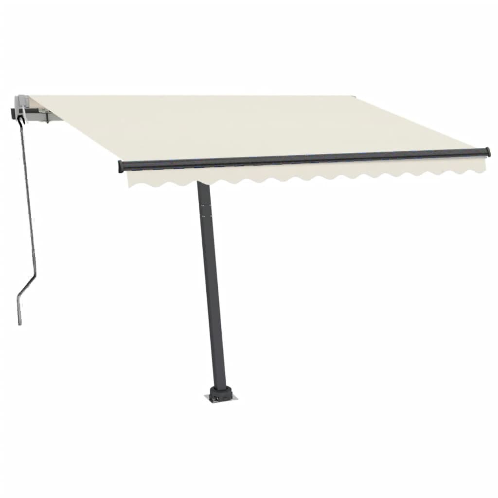 Vidaxl Luifel Automatique avec led et capteur de vent 300x250 cm couleur crème