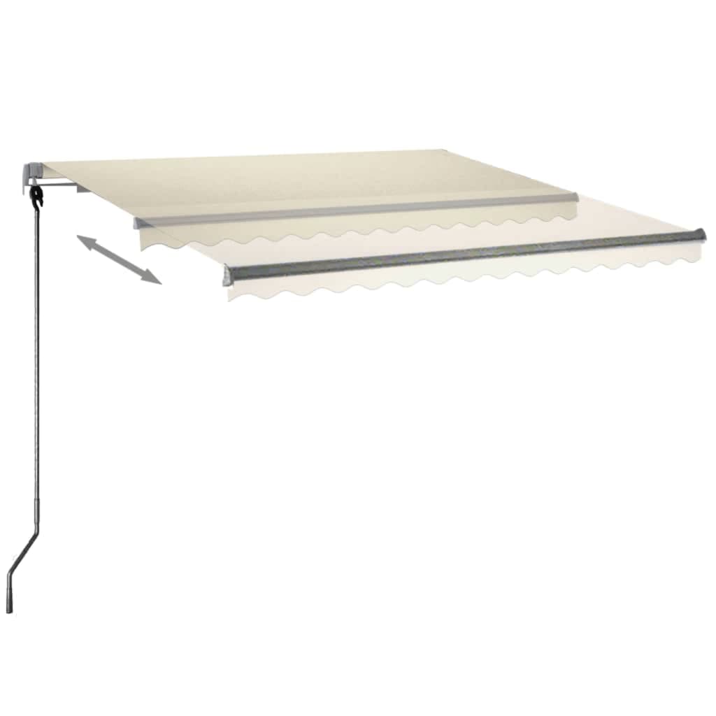 Vidaxl Luifel Automatique avec led et capteur de vent 300x250 cm couleur crème