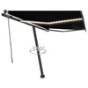 Vidaxl luifel automatique avec led et capteur de vent 300x250 cm anthracite