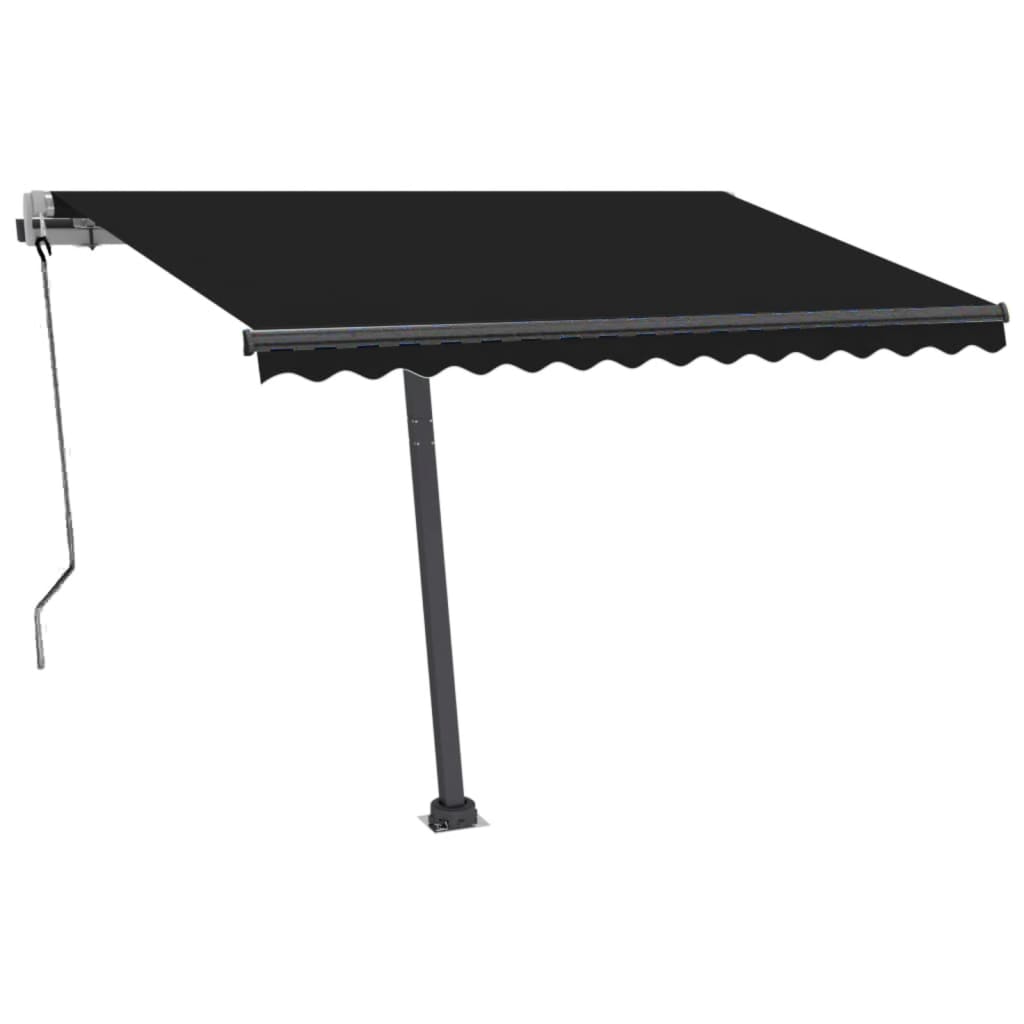 Vidaxl luifel automatique avec led et capteur de vent 300x250 cm anthracite