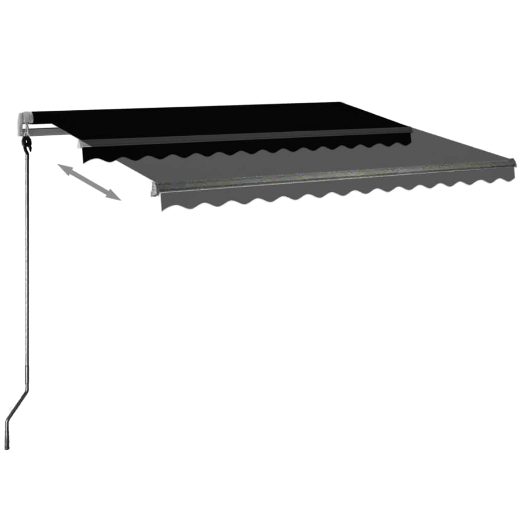 Vidaxl luifel automatique avec led et capteur de vent 300x250 cm anthracite
