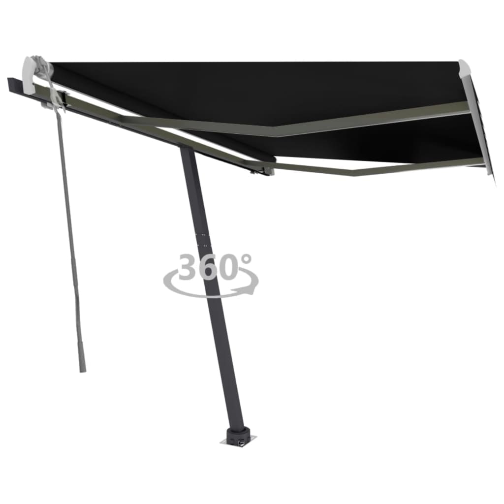 Vidaxl Luifel détaché étend manuellement l'anthracite 350x250 cm