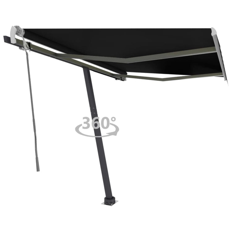 Vidaxl Luifel détaché étend manuellement l'anthracite 350x250 cm