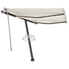 Vidaxl Luifel extensible manuellement avec la Crème à LED 350x250 cm -Colore