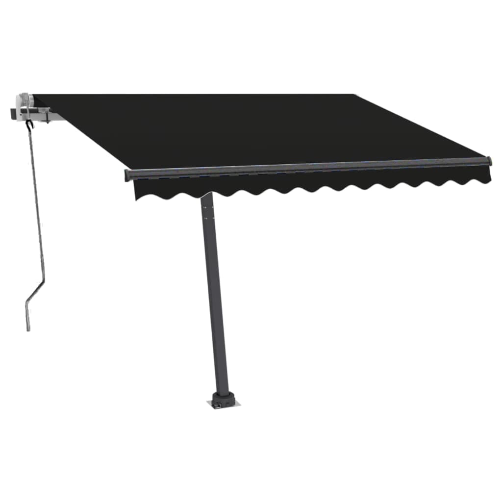 Vidaxl Luifel extensible manuellement avec une couleur anthracite LED 350x250 cm