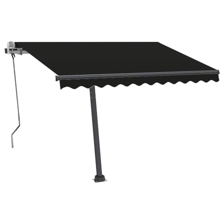 Vidaxl Luifel extensible manuellement avec une couleur anthracite LED 350x250 cm