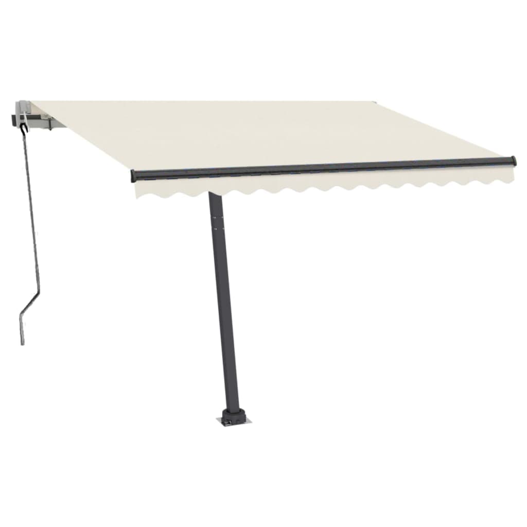 Vidaxl Luifel Automatique avec led et capteur de vent 350x250 cm couleur crème