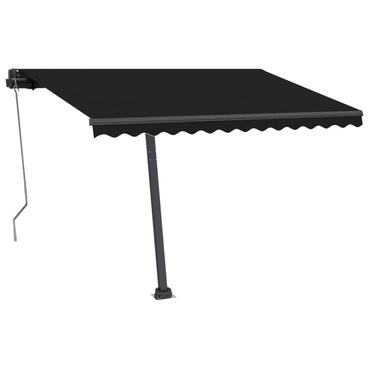 Vidaxl luifel automatique avec led et capteur de vent 350x250 cm anthracite
