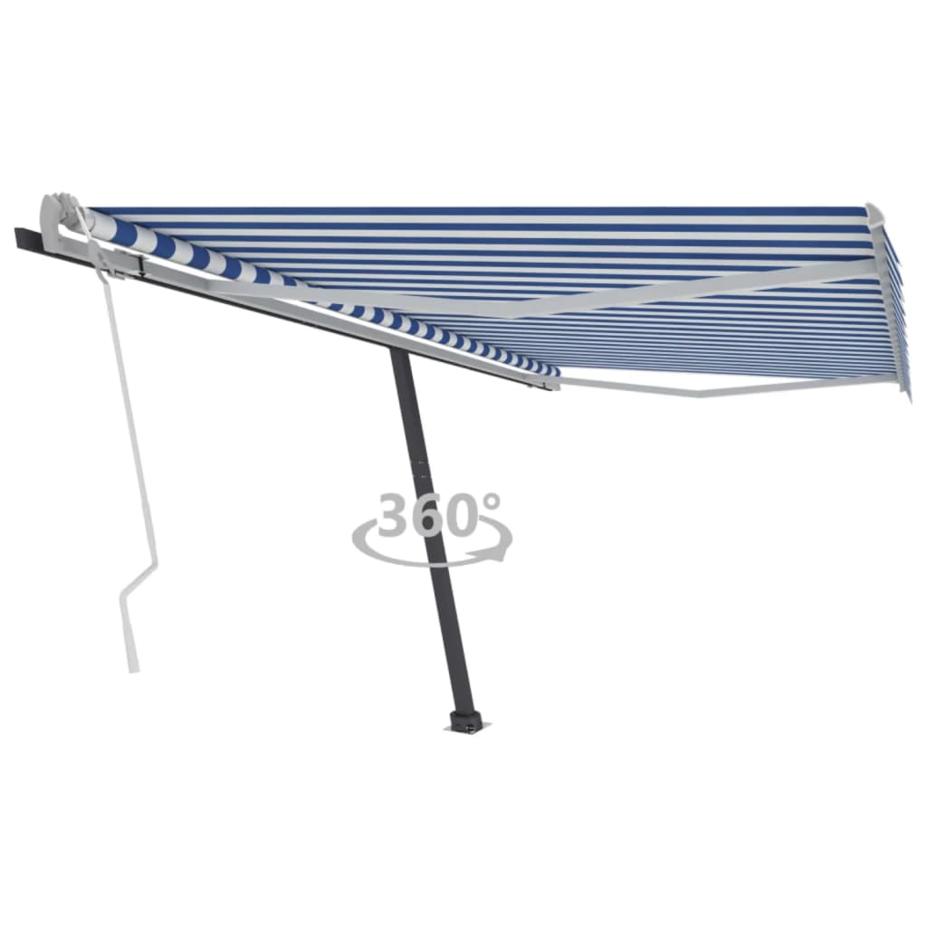 Vidaxl Laifel détaché étend manuellement 400x300 cm bleu et blanc