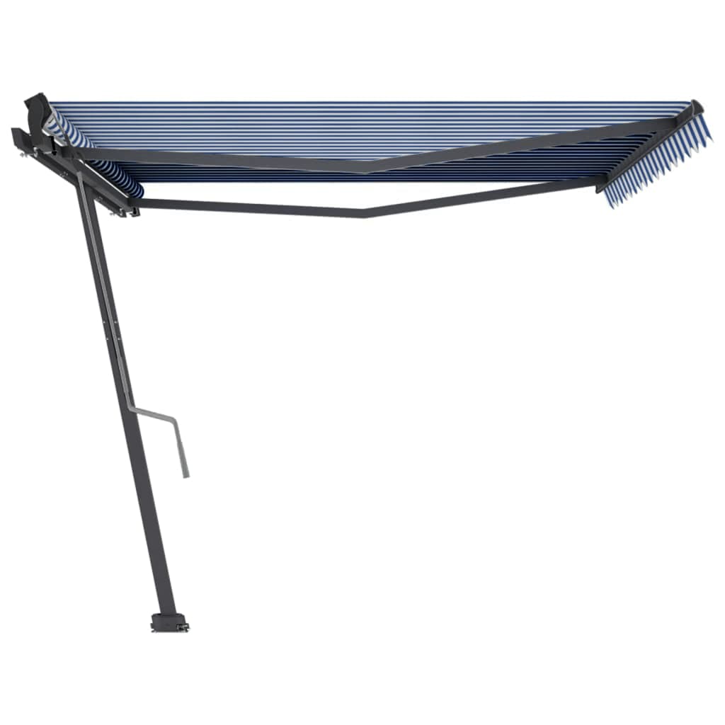 Vidaxl Laifel détaché étend manuellement 400x300 cm bleu et blanc