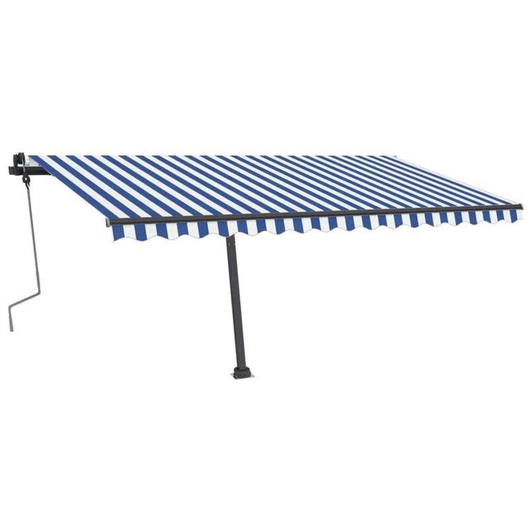 Vidaxl Laifel détaché étend manuellement 400x300 cm bleu et blanc