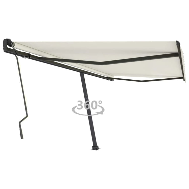 Vidaxl Luifel détaché étend manuellement la crème 400x300 cm -colore