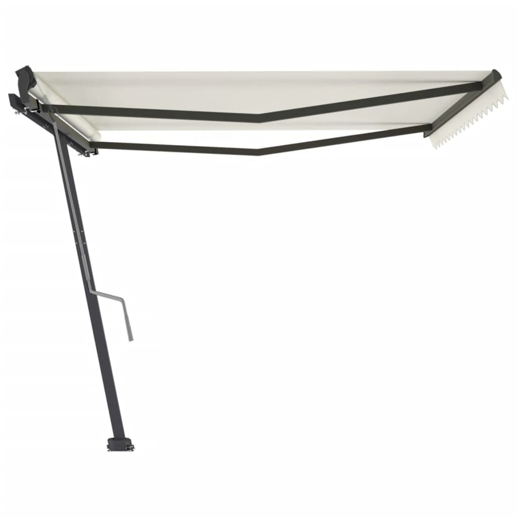 Vidaxl Luifel détaché étend manuellement la crème 400x300 cm -colore