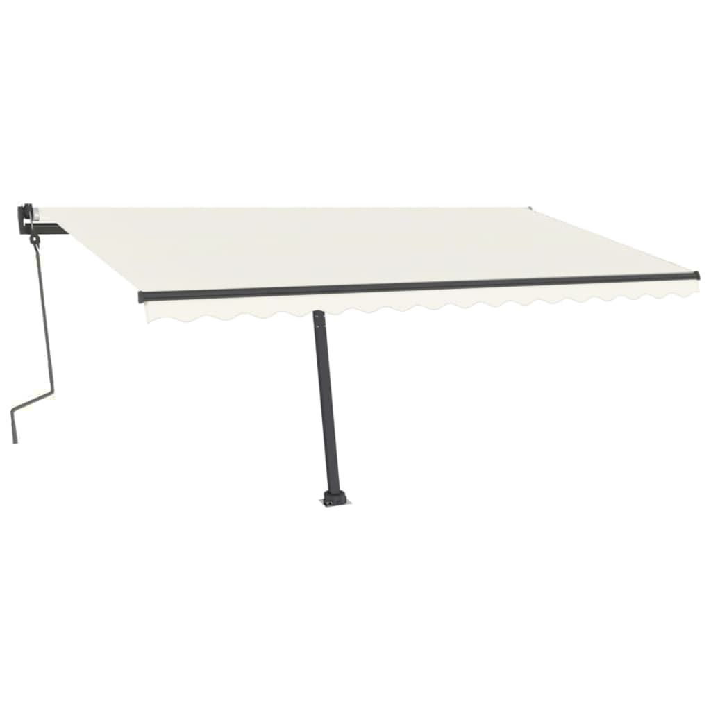 Vidaxl Luifel détaché étend manuellement la crème 400x300 cm -colore