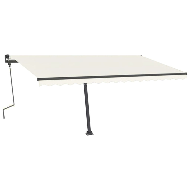 Vidaxl Luifel détaché étend manuellement la crème 400x300 cm -colore