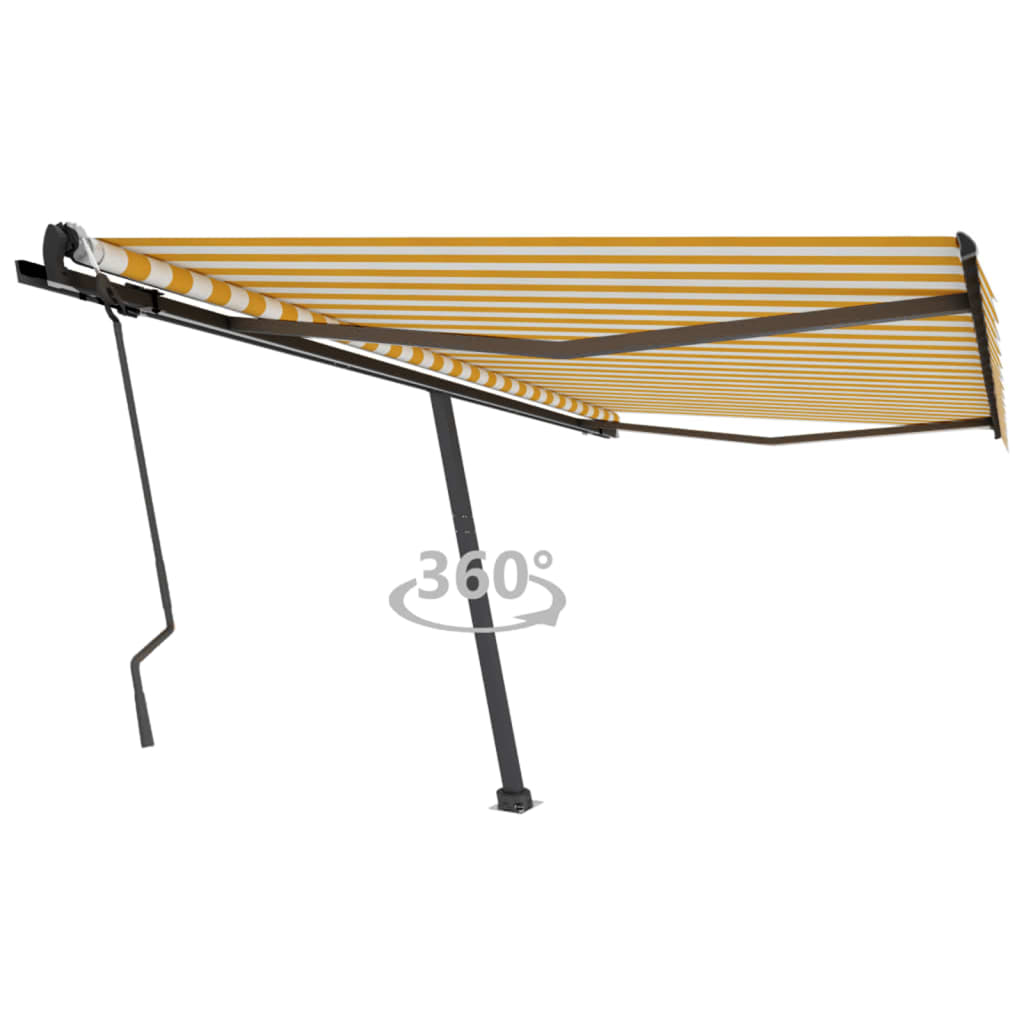 Vidaxl Laifel détaché étend manuellement 400x300 cm jaune et blanc