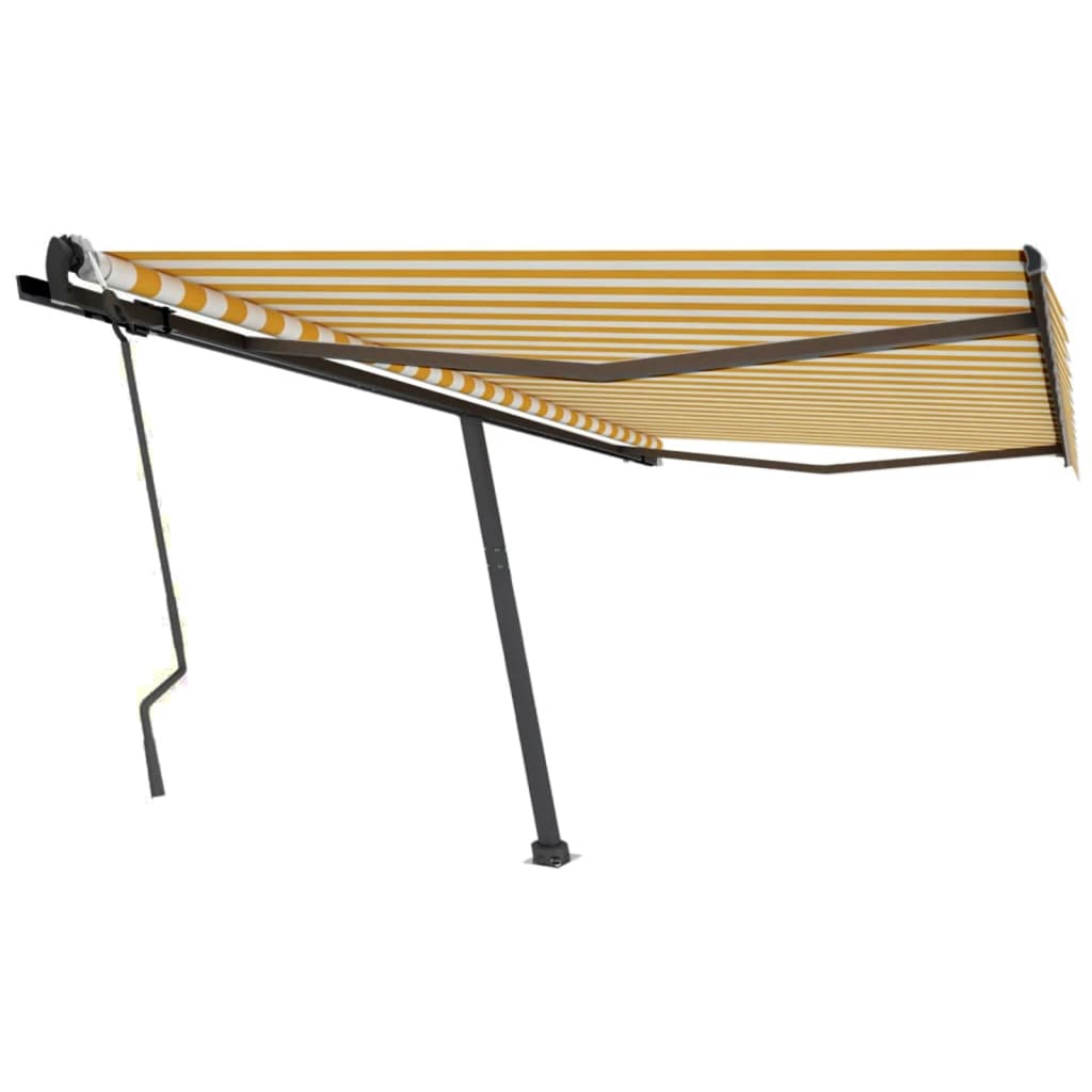 Vidaxl Laifel détaché étend manuellement 400x300 cm jaune et blanc