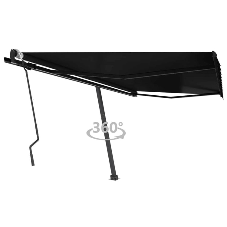 Vidaxl Luifel détaché étend manuellement l'anthracite 400x300 cm