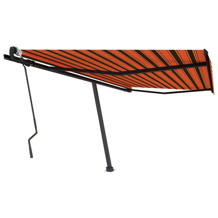 Vidaxl Luifel détaché étend manuellement 400x300 cm en brun orange