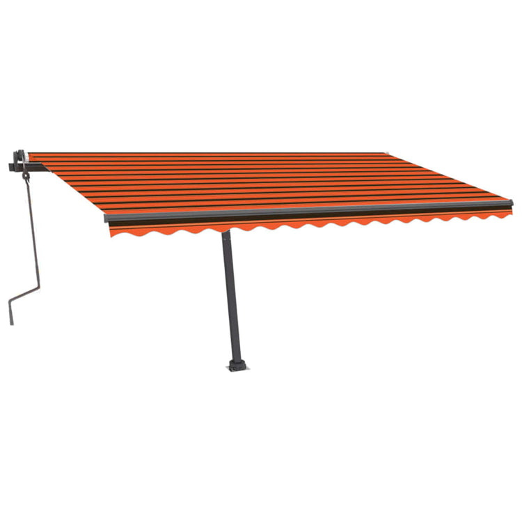 Vidaxl Luifel détaché étend manuellement 400x300 cm en brun orange