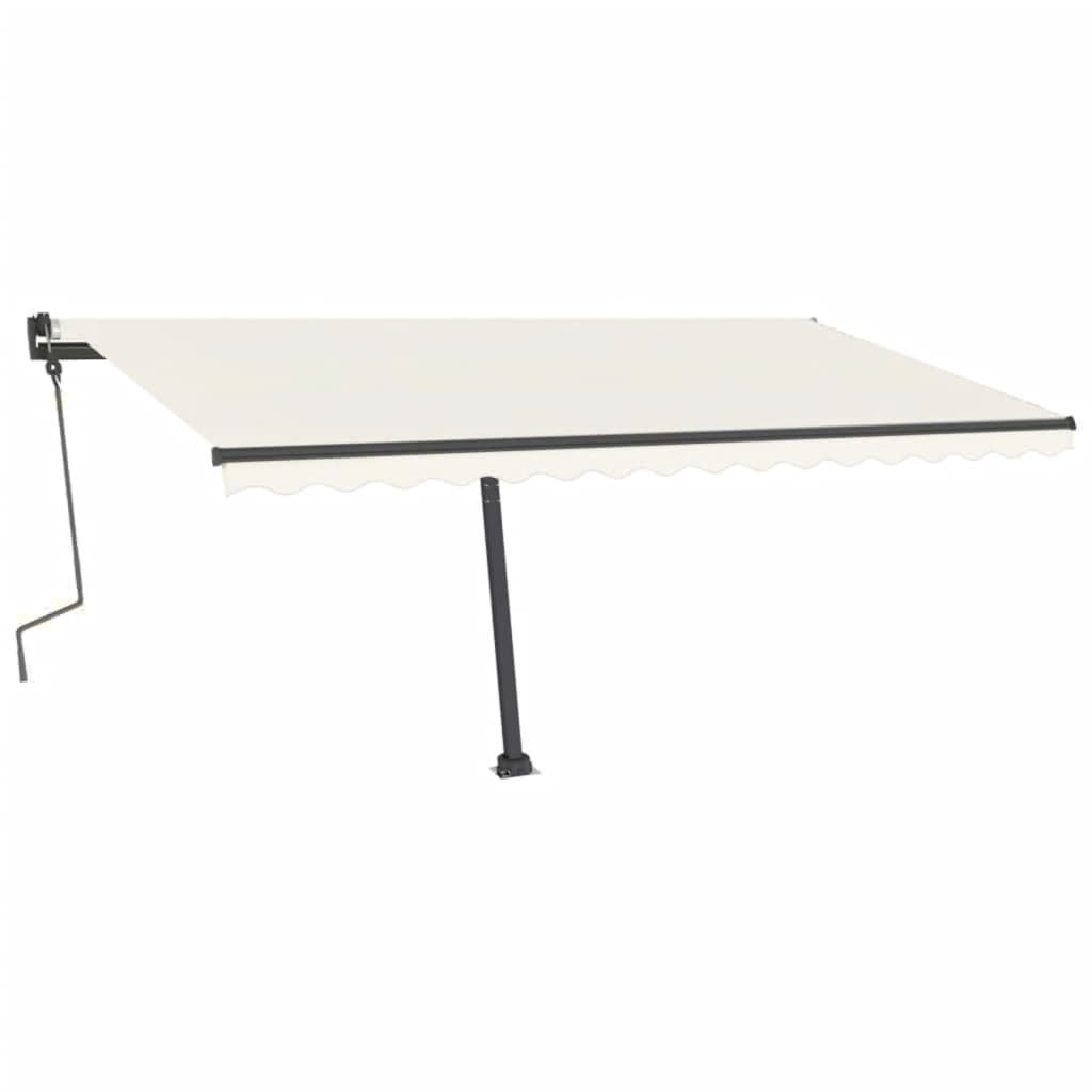 Vidaxl Luifel extensible manuellement avec la Crème LED 400x300 cm -Colored