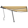 Vidaxl Luifel extensible manuellement avec LED 400x300 cm jaune et blanc