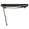 Vidaxl Luifel extensible manuellement avec une couleur anthracite LED 400x300 cm