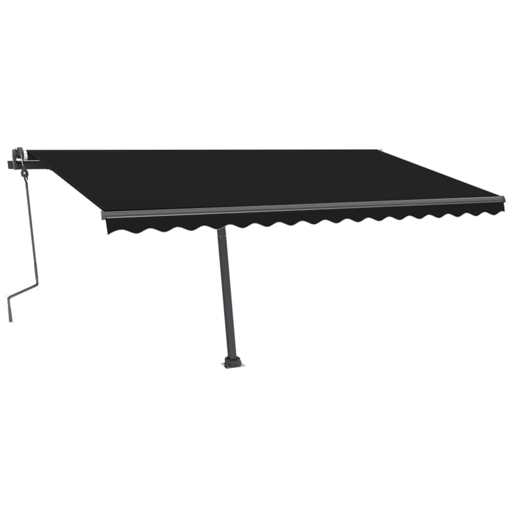 Vidaxl Luifel extensible manuellement avec une couleur anthracite LED 400x300 cm