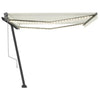 Vidaxl Luifel Automatique avec led et capteur de vent 400x300 cm couleur crème