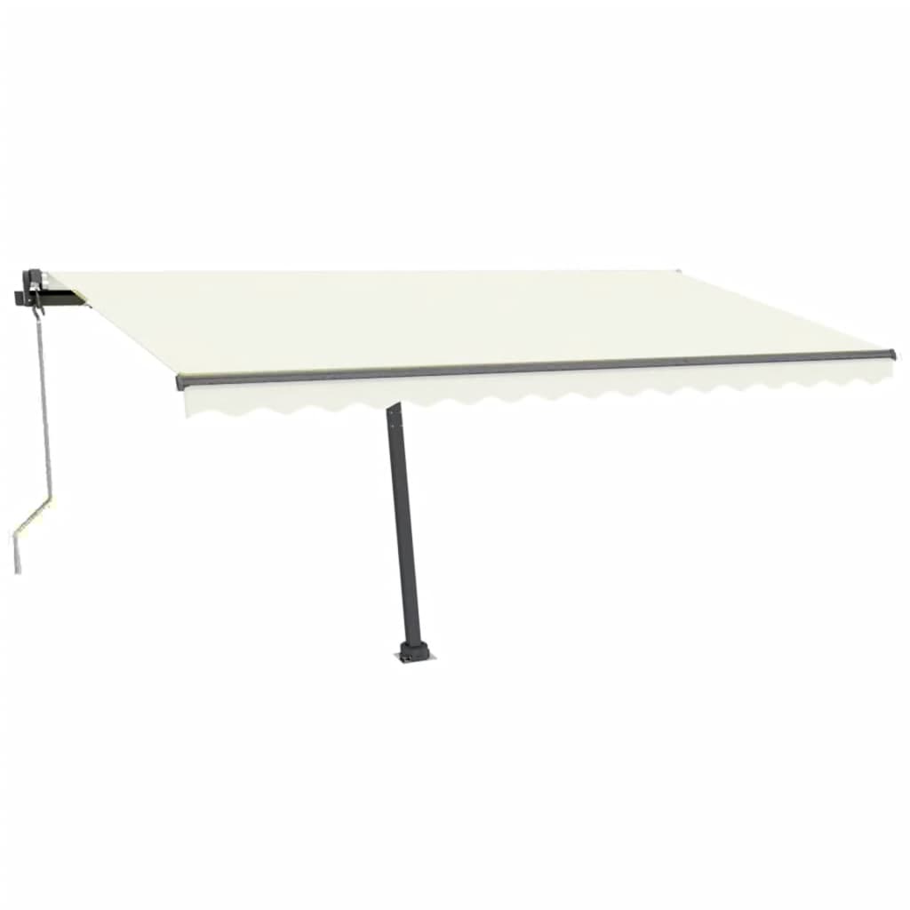 Vidaxl Luifel Automatique avec led et capteur de vent 400x300 cm couleur crème