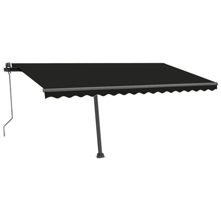 Vidaxl luifel automatique avec led et capteur de vent 400x300 cm anthracite