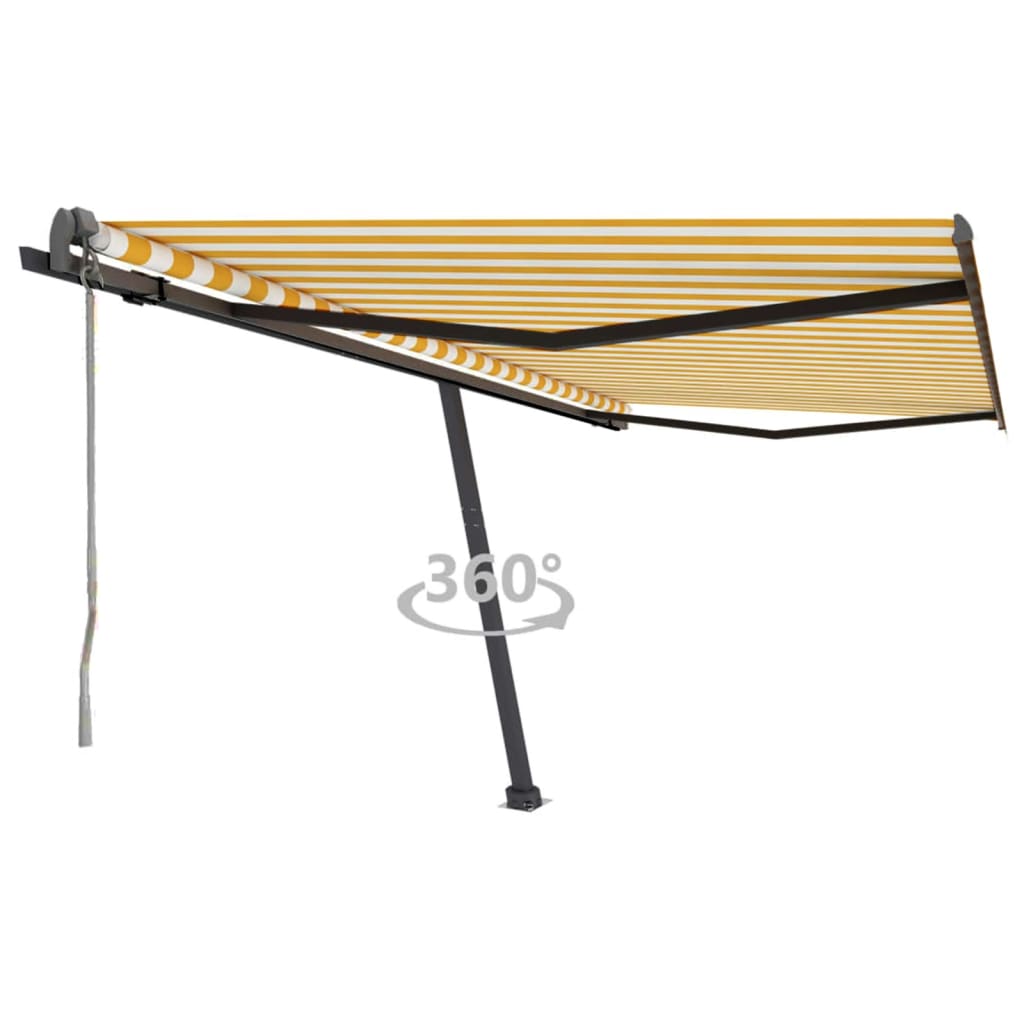 Vidaxl Luifel - Free - Automatic 450x300 cm jaune et blanc
