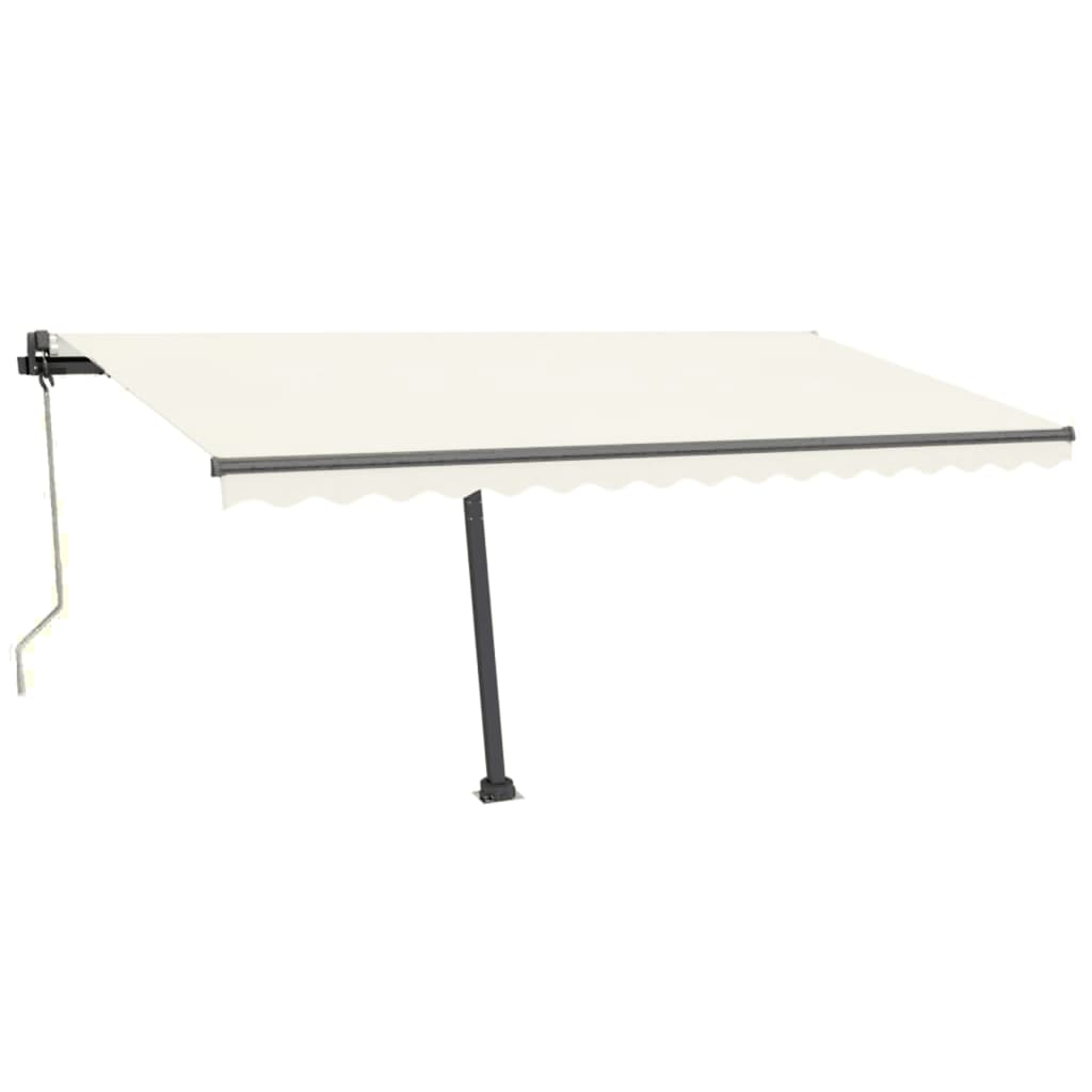 Vidaxl Luifel Automatique avec led et capteur de vent 450x300 cm couleur crème