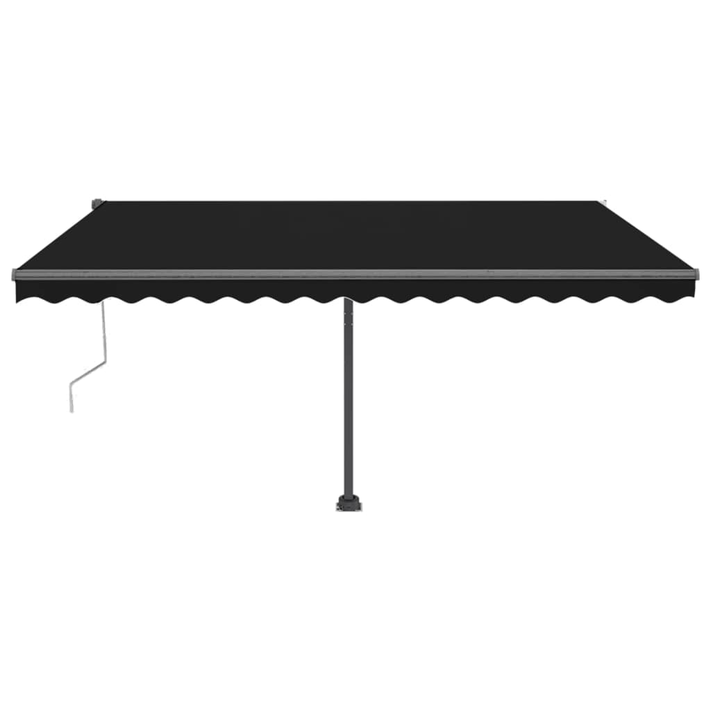 Vidaxl Luifel Automatique avec led et capteur de vent 450x300 cm anthracite
