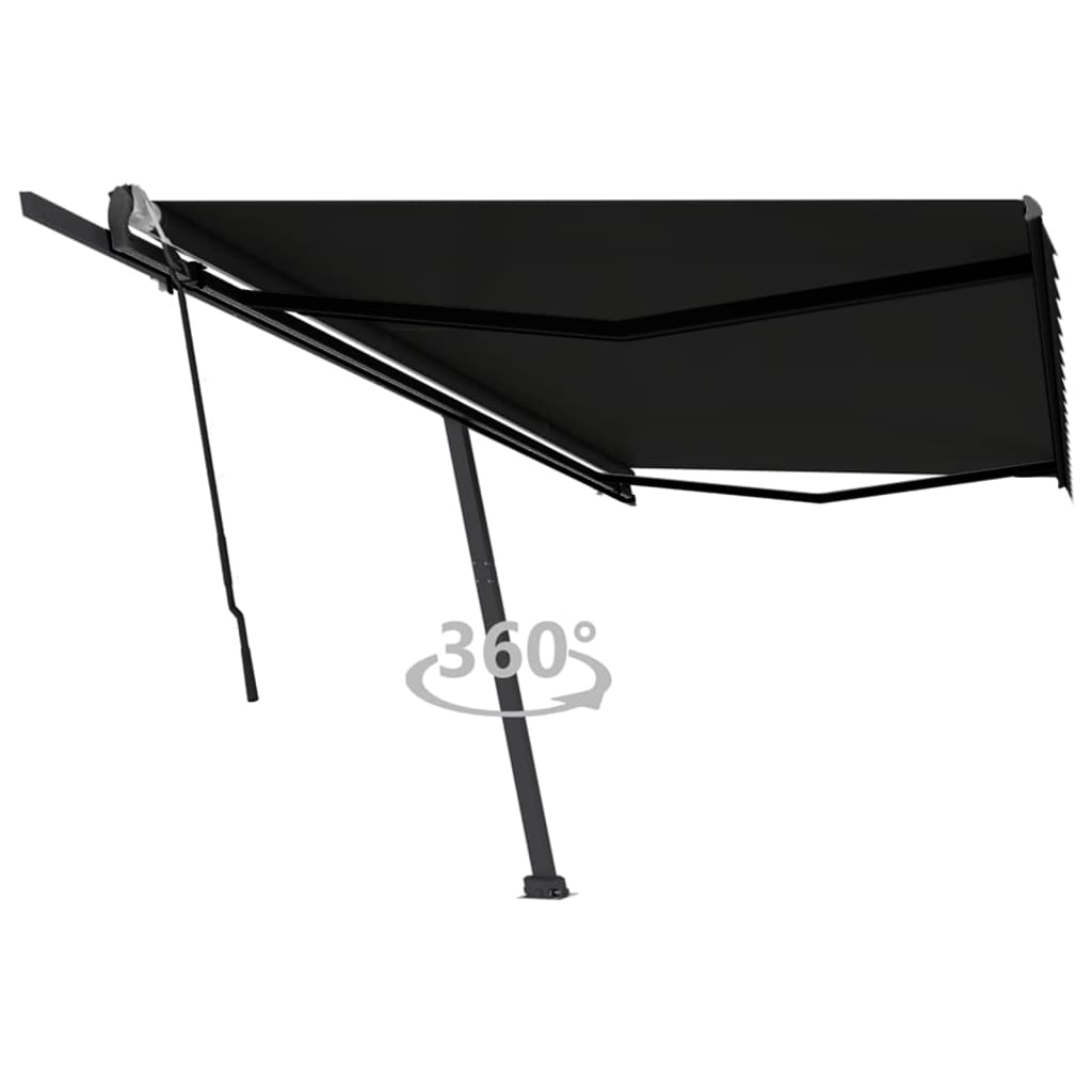 Vidaxl Luifel détaché étend manuellement l'anthracite 500x300 cm