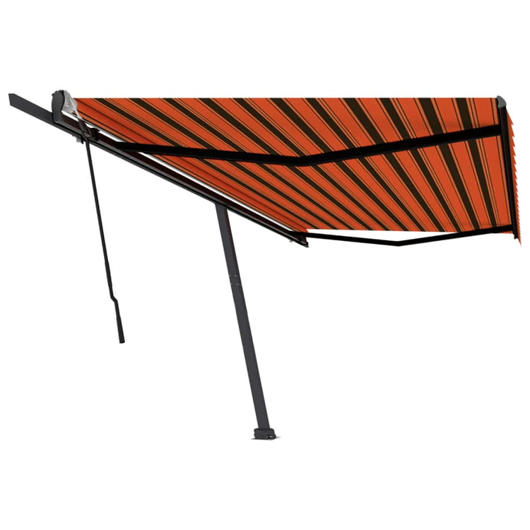 Vidaxl Luifel détaché étend manuellement 500x300 cm en brun orange