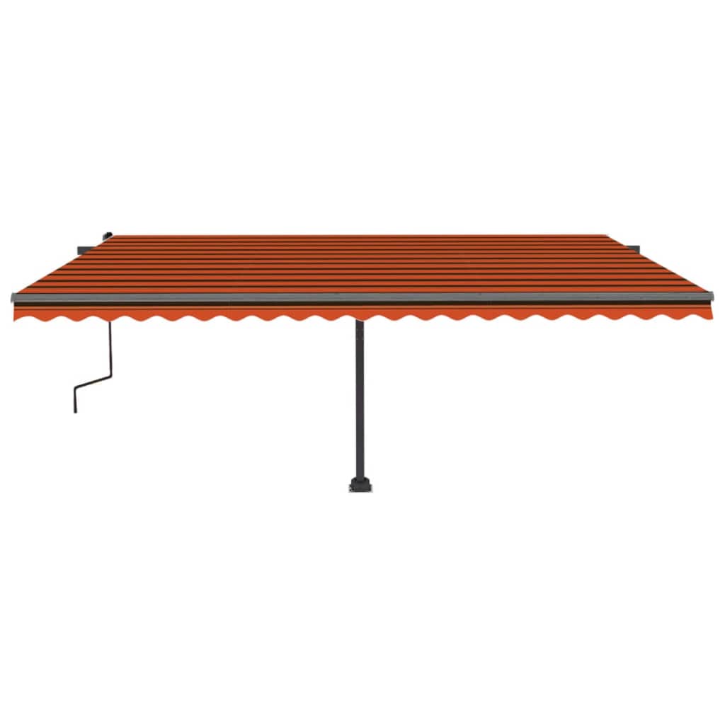 Vidaxl Luifel détaché étend manuellement 500x300 cm en brun orange