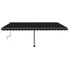 Vidaxl Luifel extensible manuellement avec une couleur anthracite LED 500x300 cm
