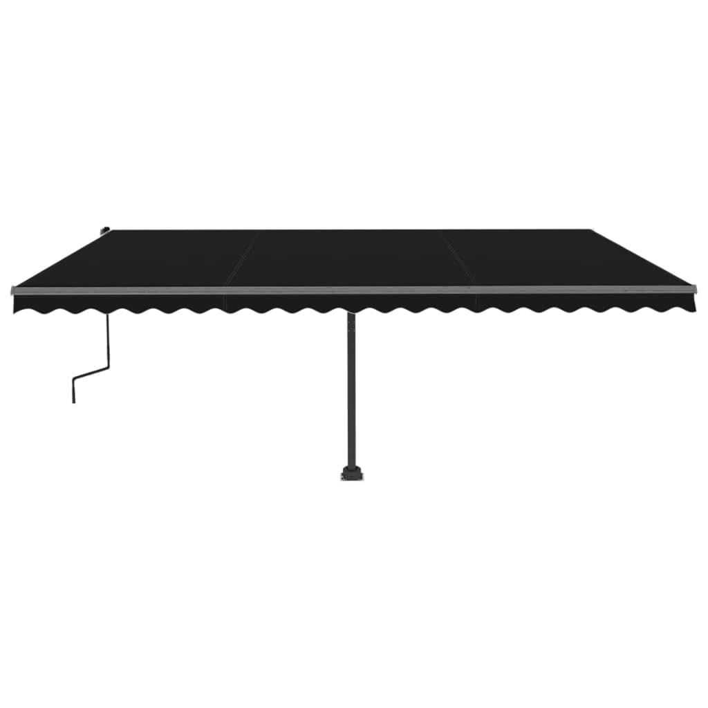 Vidaxl Luifel extensible manuellement avec une couleur anthracite LED 500x300 cm