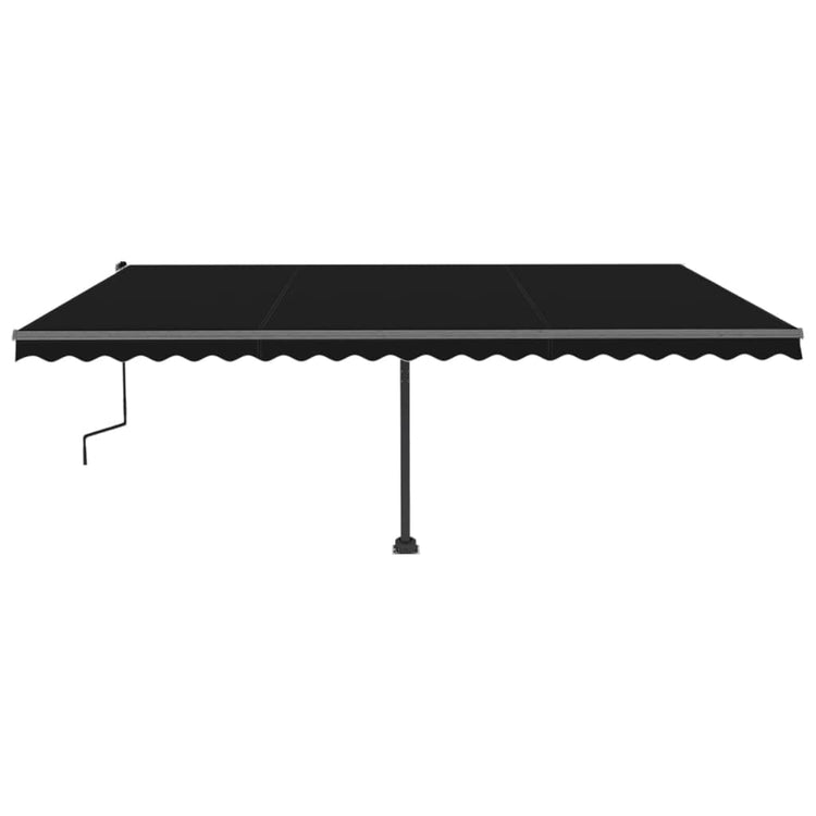 Vidaxl Luifel extensible manuellement avec une couleur anthracite LED 500x300 cm