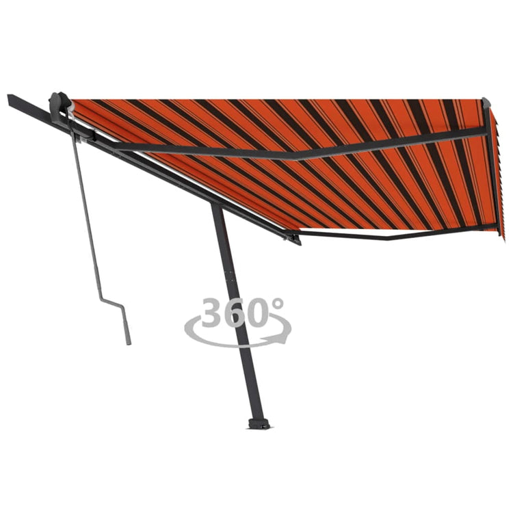 Vidaxl Laifel GRATUITE - Automatique 500x300 cm Orange et brun