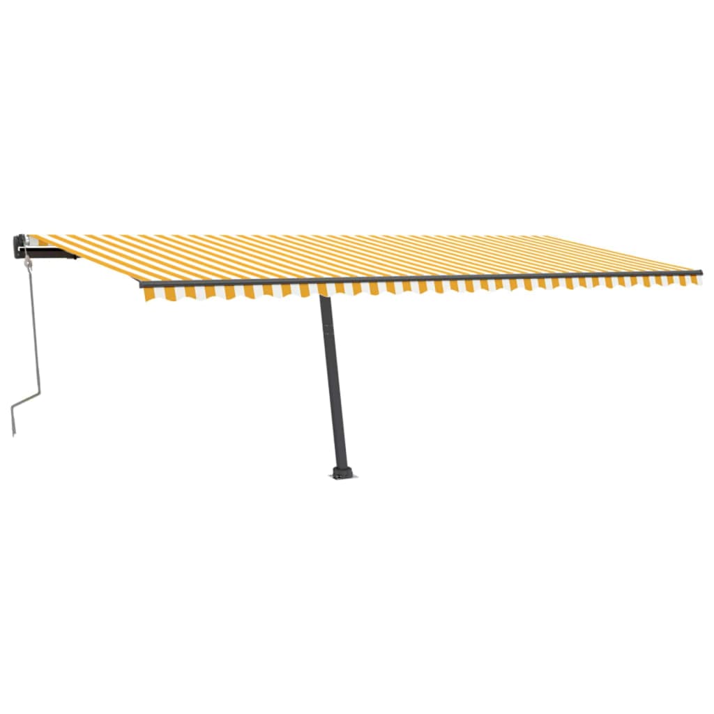 Vidaxl Luifel détaché étend manuellement 600x300 cm jaune et blanc