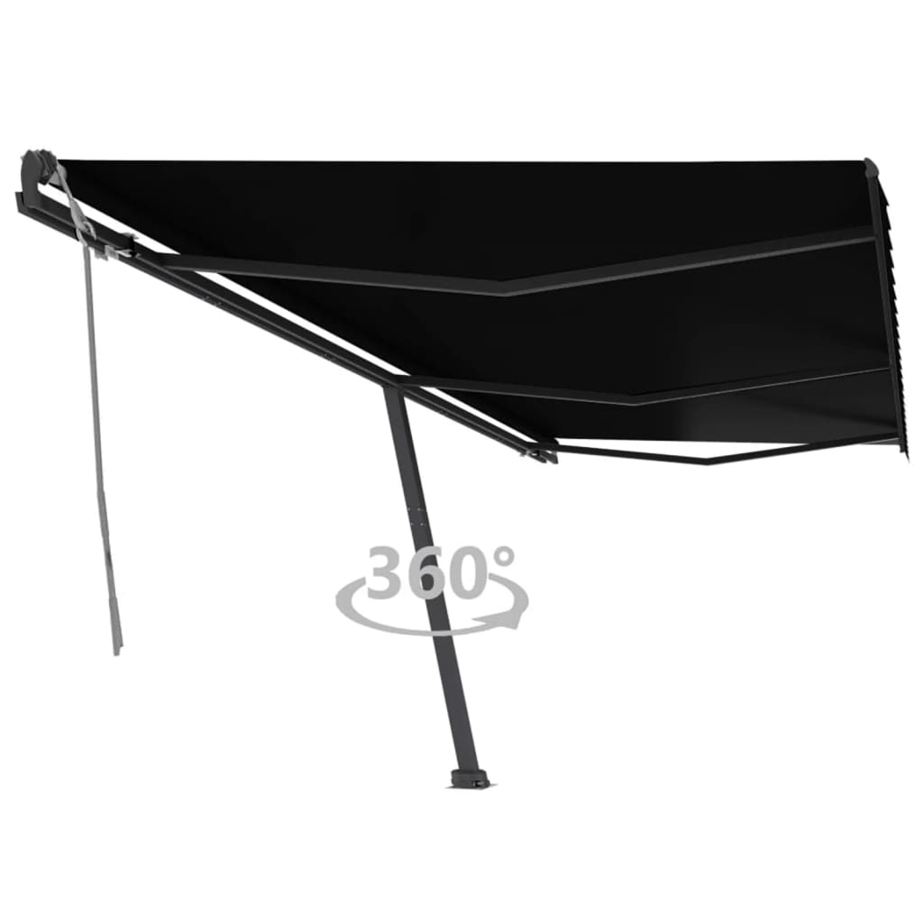 Vidaxl Luifel détaché étend manuellement l'anthracite 600x300 cm
